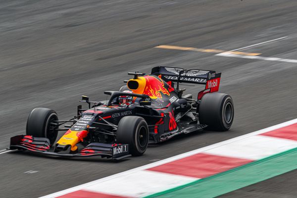 Max Verstappen in a Red Bull Racing Formula 1 Car